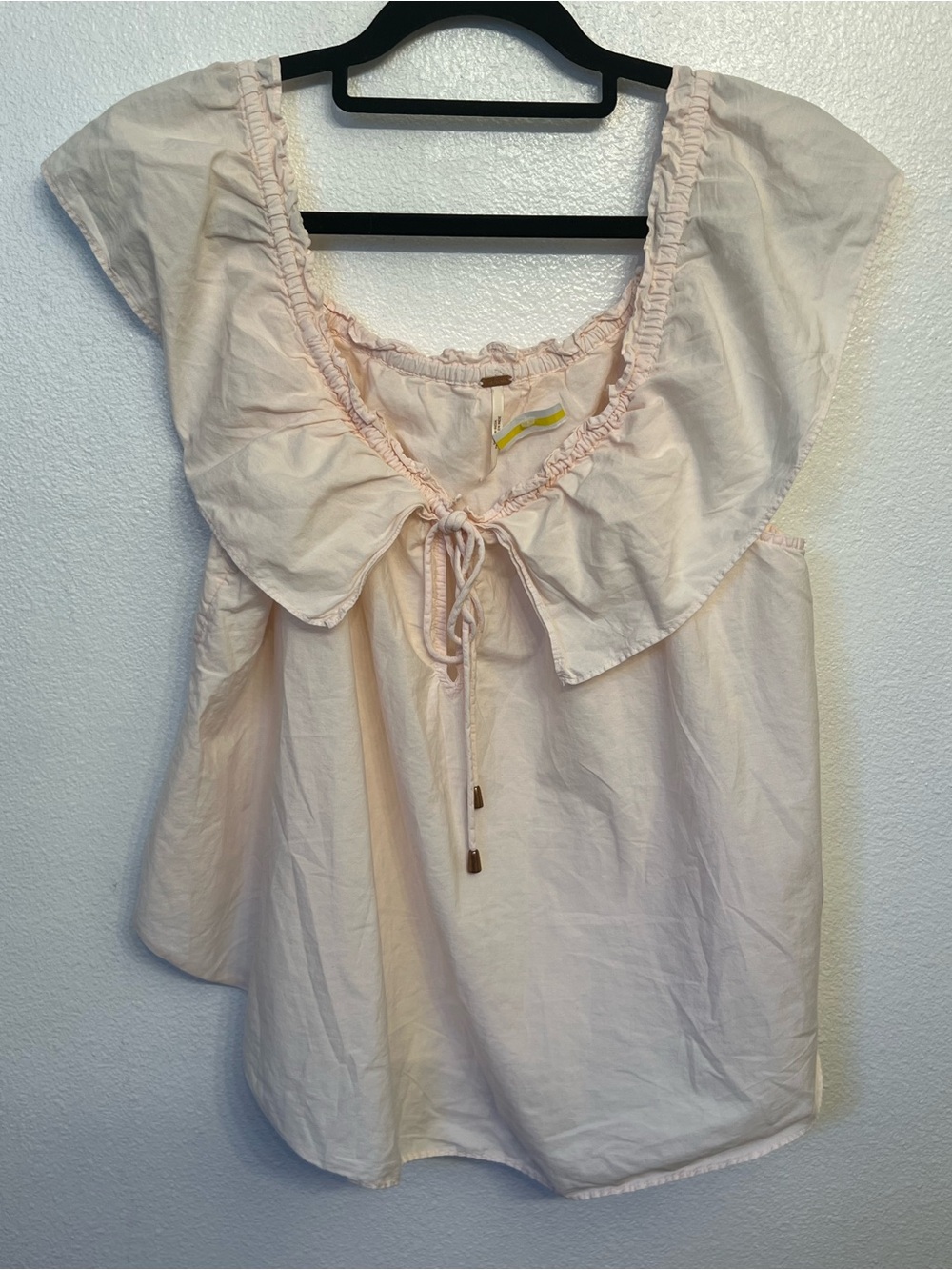 Free People p2p 22” Far Out Ruffle Poplin Top NWOT